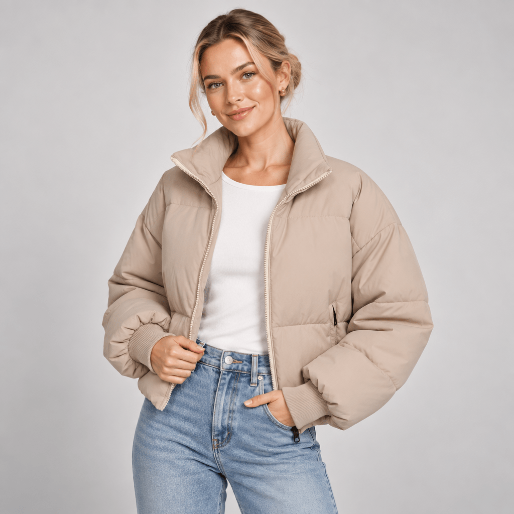 Quilted Puffer Jacket Women Lightweight Zip Front