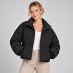 Quilted Puffer Jacket Women Lightweight Zip Front