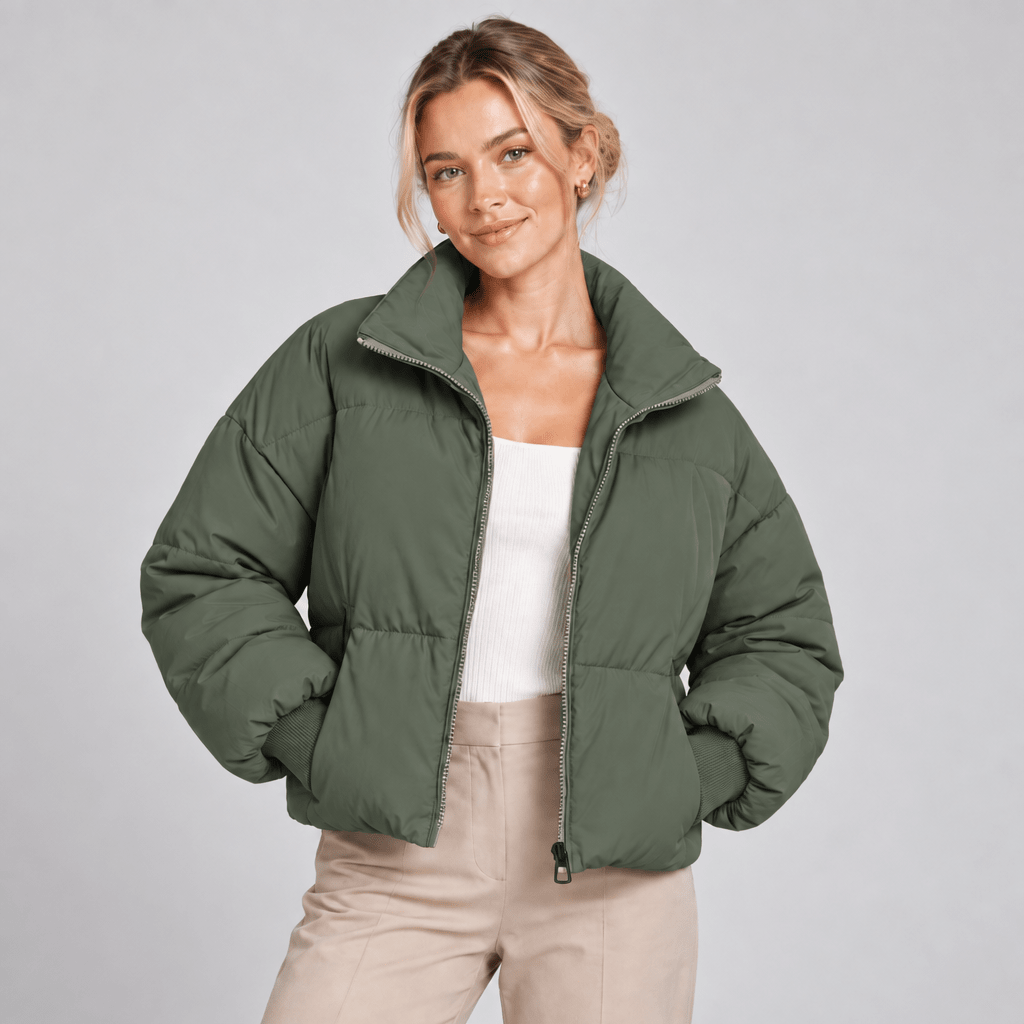 Quilted Puffer Jacket Women Lightweight Zip Front