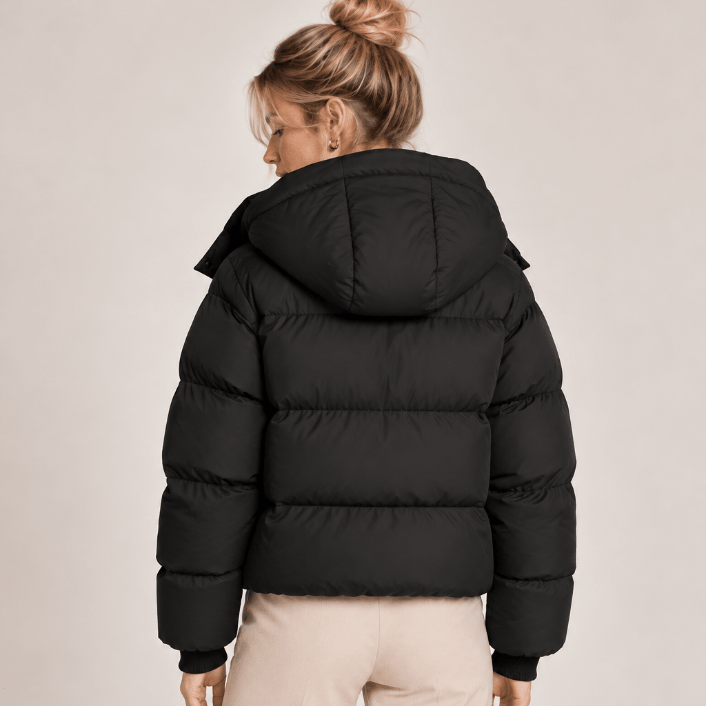 Quilted Puffer Jacket Women with Oversized Hood