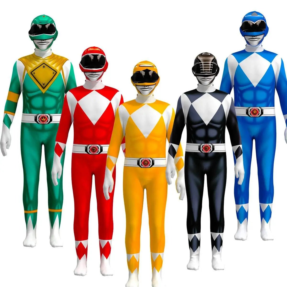 Ranger Costume Jumpsuit for Kids Superhero Cosplay Designs 6