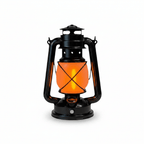 Retro Camping Lantern - Rechargeable Vintage LED Flame Tent Light Black Shell