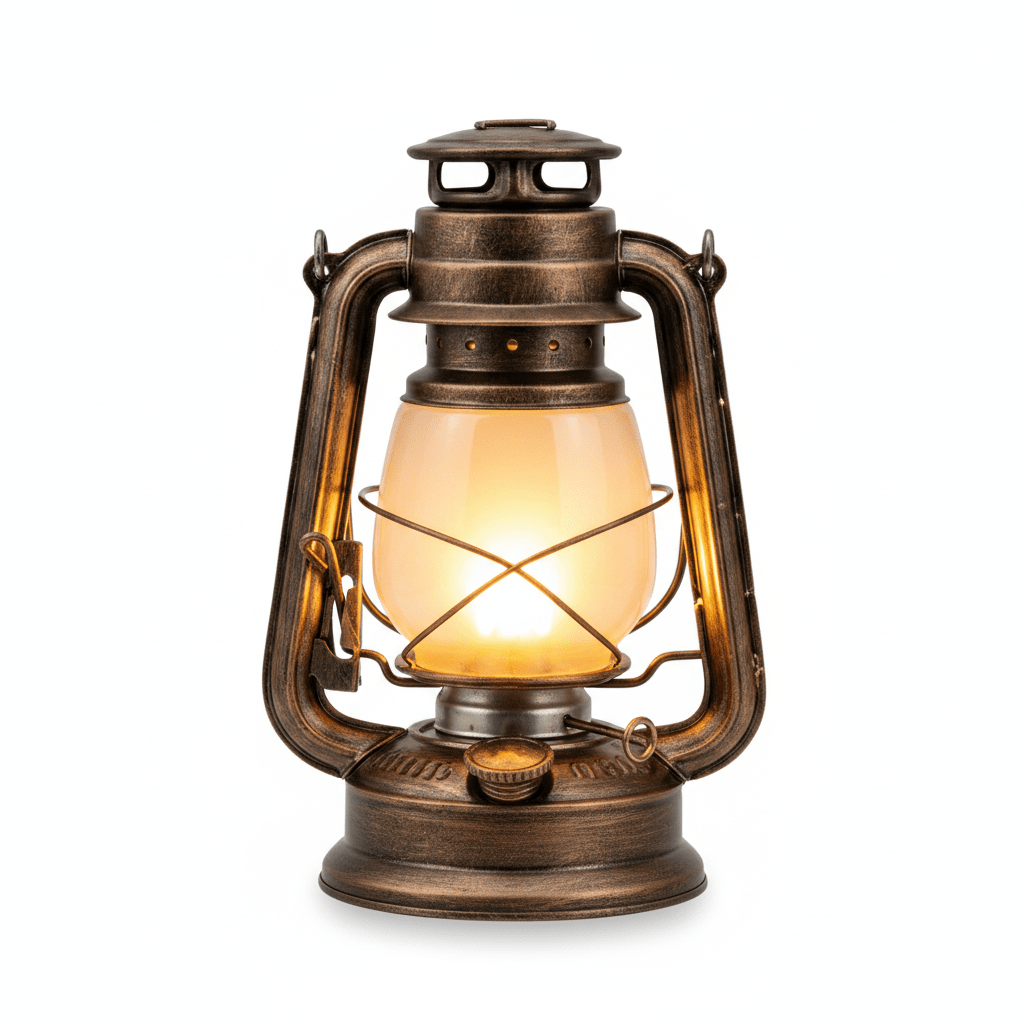Retro Camping Lantern - Rechargeable Vintage LED Flame Tent Light