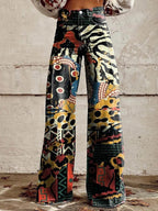 Woman's Casual Baggy Jeans | Long abstract