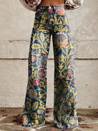 Woman's Casual Baggy Jeans | Long dark blue
