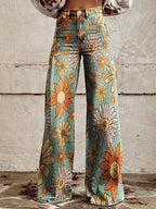 Woman's Casual Baggy Jeans | Long blossom