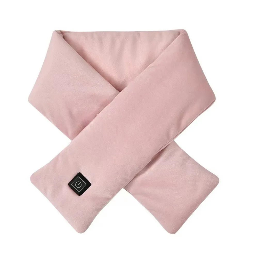 Heated Scarf – Electric Neck Warmer with Adjustable Heat, Up to 8 Hours, Machine Washable, 5 Colors – ThermaWrap Pink