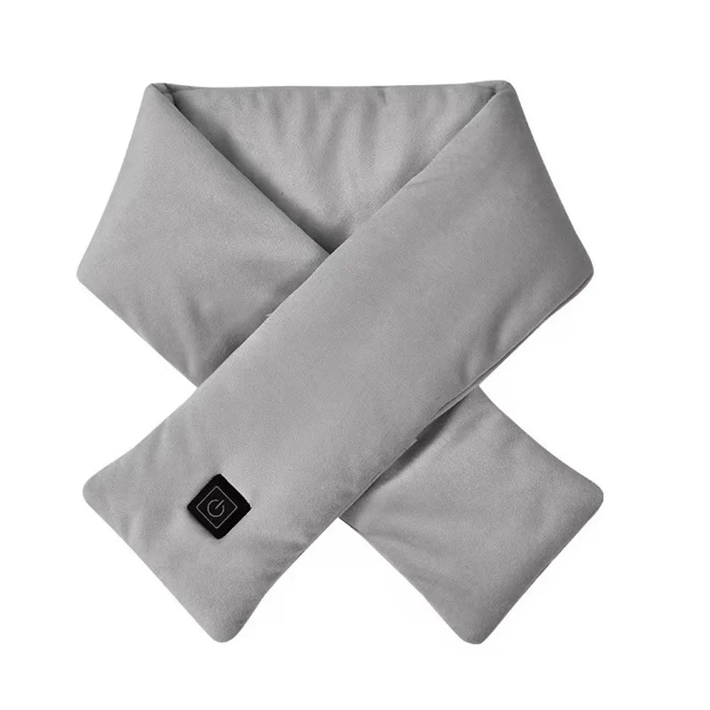 Heated Scarf – Electric Neck Warmer with Adjustable Heat, Up to 8 Hours, Machine Washable, 5 Colors – ThermaWrap Gray