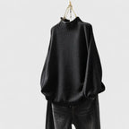 Isana | Women’s Sweater | High Ribbed Turtleneck Collar Black