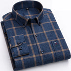 Figueral | Checked Cotton Shirt Navy Blue