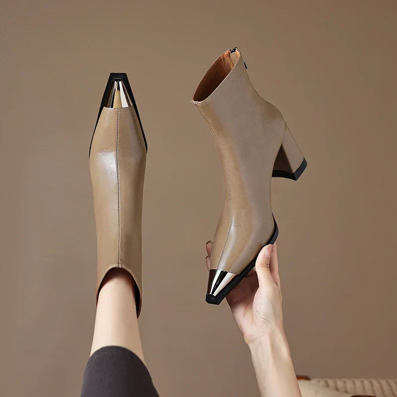 Isana | Boots For Women | Pointed Toe Block Heel Style