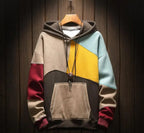 Hommes | Color Block Hoodie for Men | Ideal for Everyday Use Multi-coloured