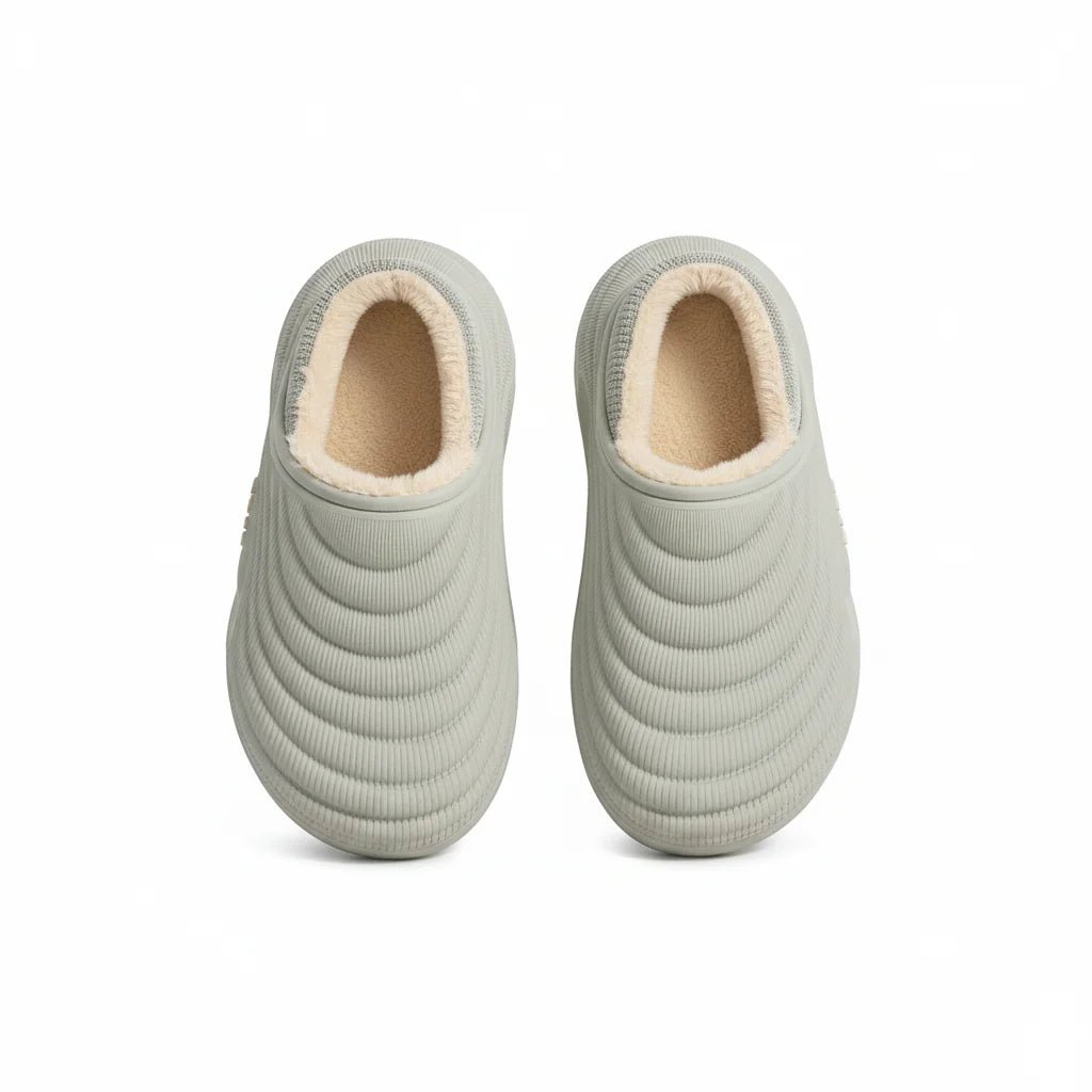 Calico | Waterproof Cotton Slippers for Couples - Warm Winter House Shoes with Thick Fleece Lining & Non-Slip Waterproof Sole for Men & Women