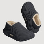 Calico | Waterproof Cotton Slippers for Couples - Warm Winter House Shoes with Thick Fleece Lining & Non-Slip Waterproof Sole for Men & Women Grey