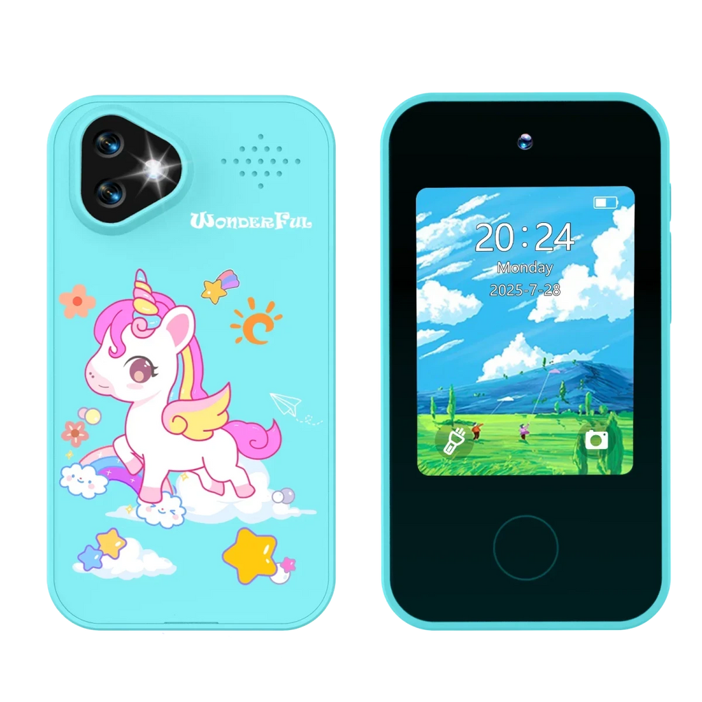 Kids Smartphone Toy with Dual Camera - 1080P HD Video & MP3 Music Player with Games Pony Blue