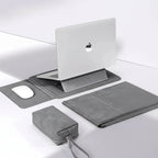 Laptop Sleeve Case with Ergonomic Foldable Stand for MacBook Air Pro 13 13.6 M4, HP, Dell, Huawei - Waterproof Slim Notebook Cover 13 14 15 15.6 16 Inch