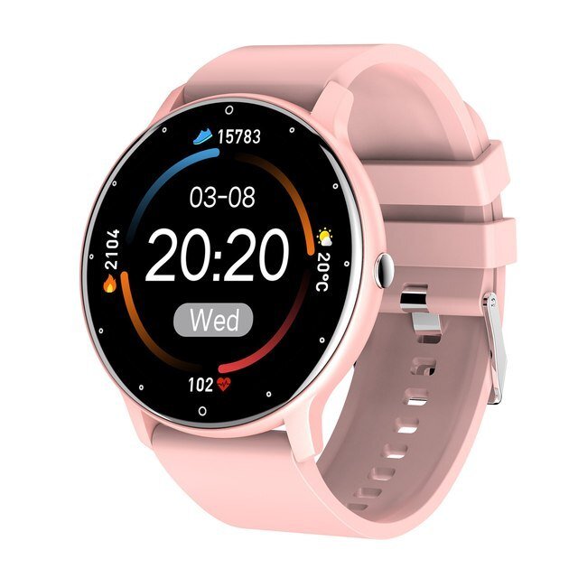 Ultra-Thin Smartwatch – Slim Fitness Watch with Heart Rate, Steps & Sleep Tracking, IP67, 3 Colors – SlimLine Fit Pink