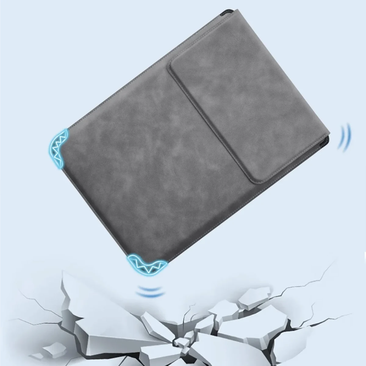 Laptop Sleeve Case with Ergonomic Foldable Stand for MacBook Air Pro 13 13.6 M4, HP, Dell, Huawei - Waterproof Slim Notebook Cover 13 14 15 15.6 16 Inch