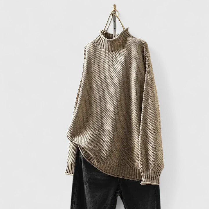 Isana | Women’s Sweater | High Ribbed Turtleneck Collar