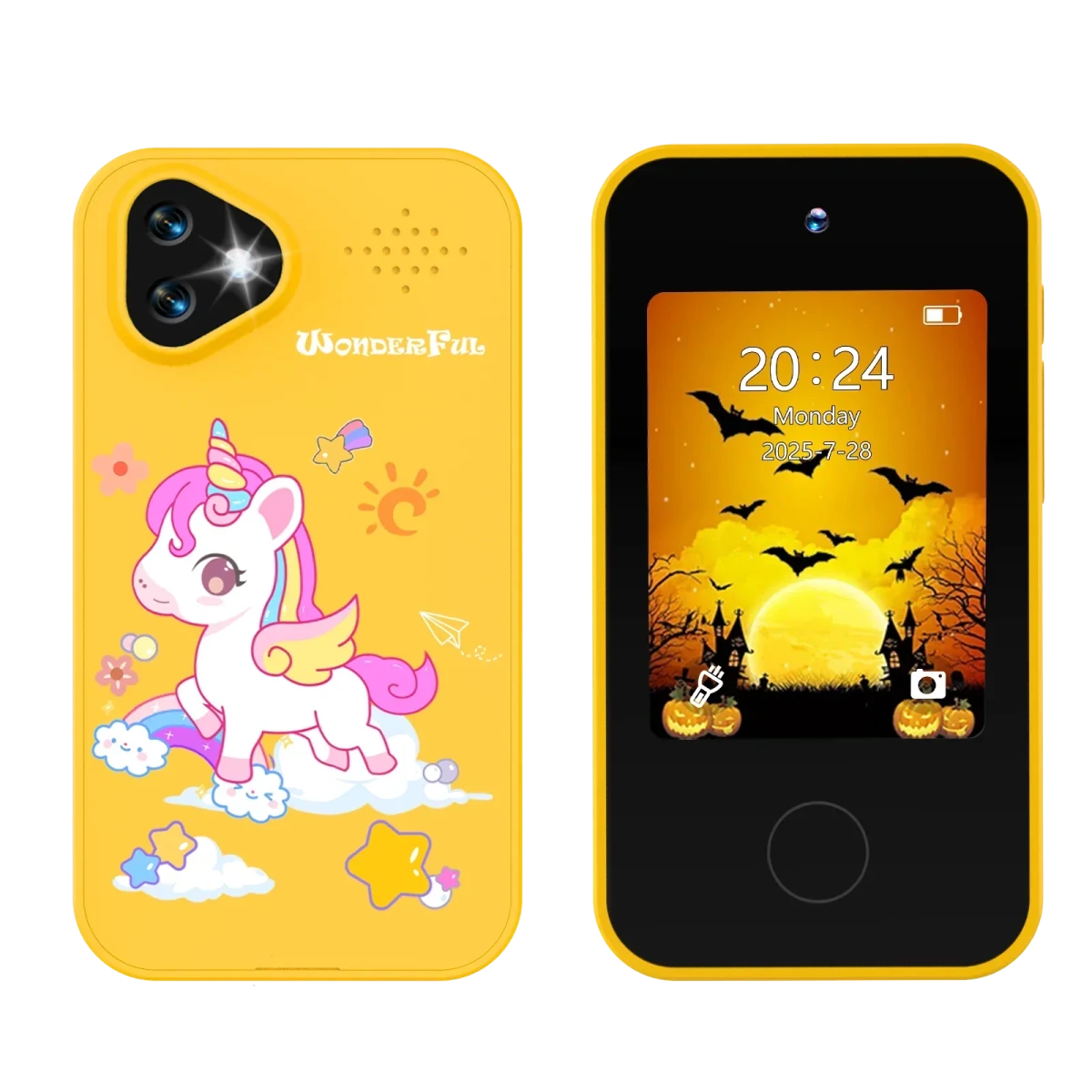Kids Smartphone Toy with Dual Camera - 1080P HD Video & MP3 Music Player with Games Pony Yellow