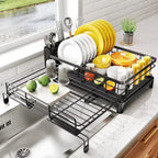 Dish Drying Rack with Drainboard & Large Cutlery Holder – Nova Black 2.0