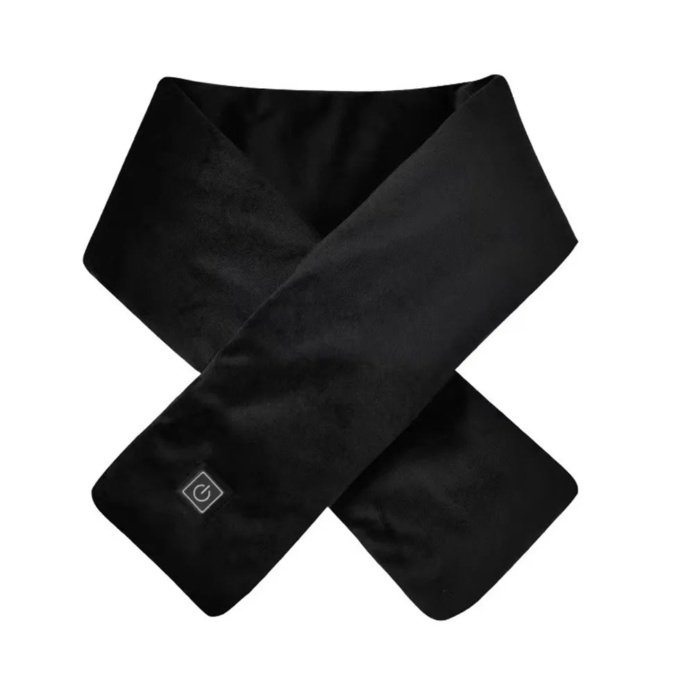 Heated Scarf – Electric Neck Warmer with Adjustable Heat, Up to 8 Hours, Machine Washable, 5 Colors – ThermaWrap Black