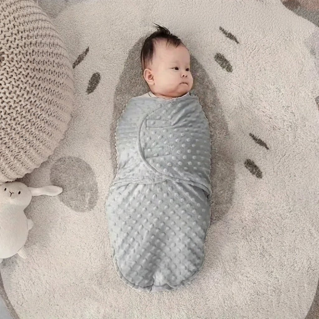 Newborn Baby Blanket, Baby Swaddle, Autumn And Winter Swaddle, Newborn Cartoon Blanket, Suitable for 0-6 Months Gray