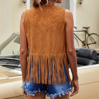 Damaris | Women's Vest | Sleeveless Fringe Detailing