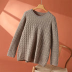 Sephira | Women’s Sweater | Textured Long Sleeve Khaki