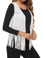 Damaris | Women's Vest | Sleeveless Fringe Detailing