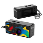 Mini Keychain Digital Camera with 0.96 Inch Screen - Retro 1080P Small Camcorder & Pocket Video Recorder with Flash, SD Card Support Black