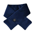 Heated Scarf – Electric Neck Warmer with Adjustable Heat, Up to 8 Hours, Machine Washable, 5 Colors – ThermaWrap Dark Blue