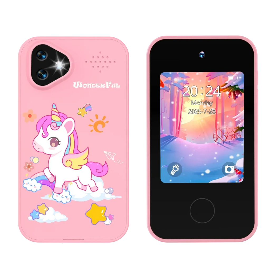 Kids Smartphone Toy with Dual Camera - 1080P HD Video & MP3 Music Player with Games Pony Pink
