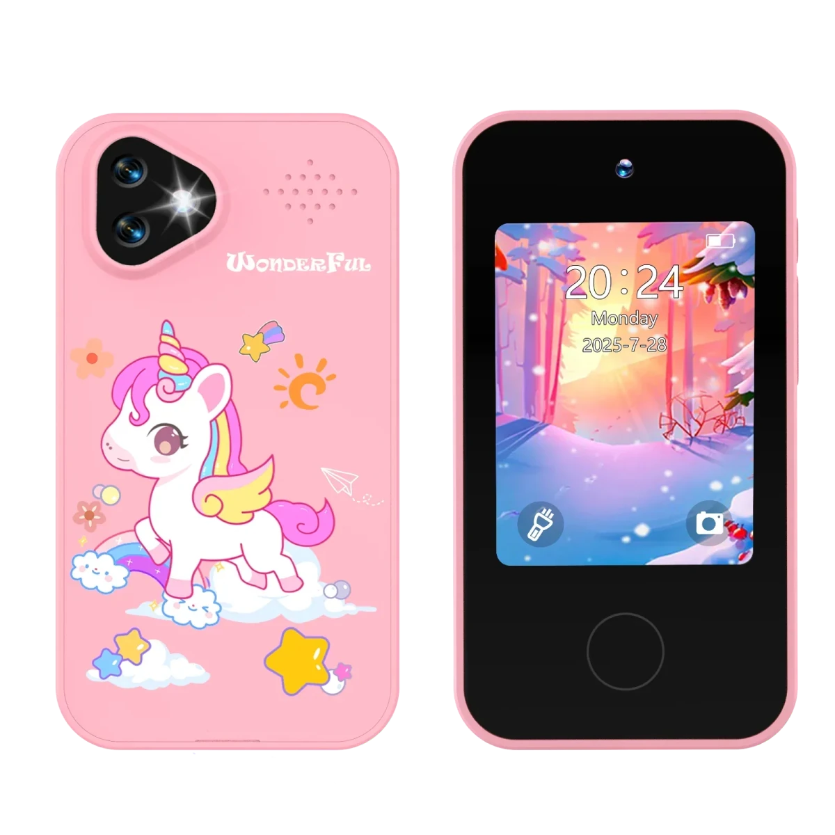Kids Smartphone Toy with Dual Camera - 1080P HD Video & MP3 Music Player with Games Pony Pink