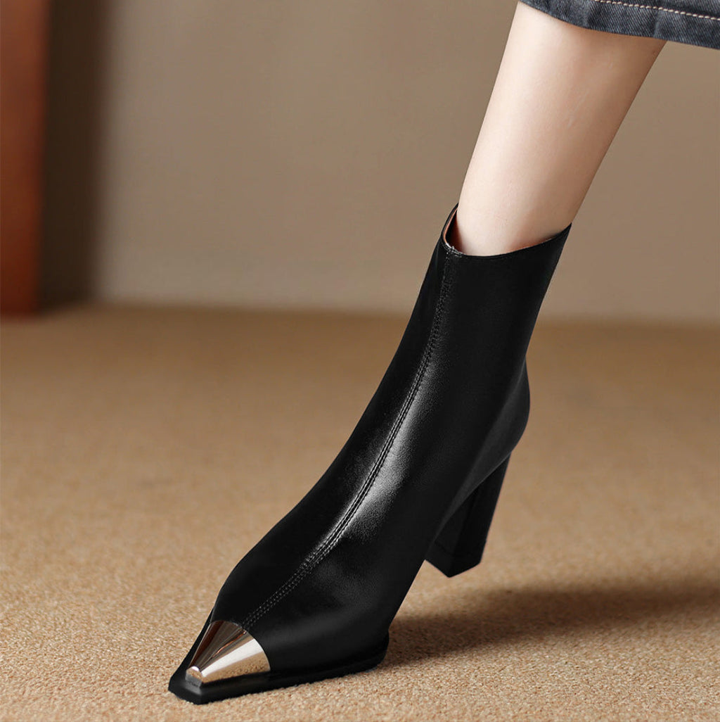 Isana | Boots For Women | Pointed Toe Block Heel Style