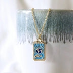 Tarot Card Necklace – Stainless Steel Tarot Pendant Necklace, Sun, Moon, Star & World, Each with Its Own Meaning – Amore World