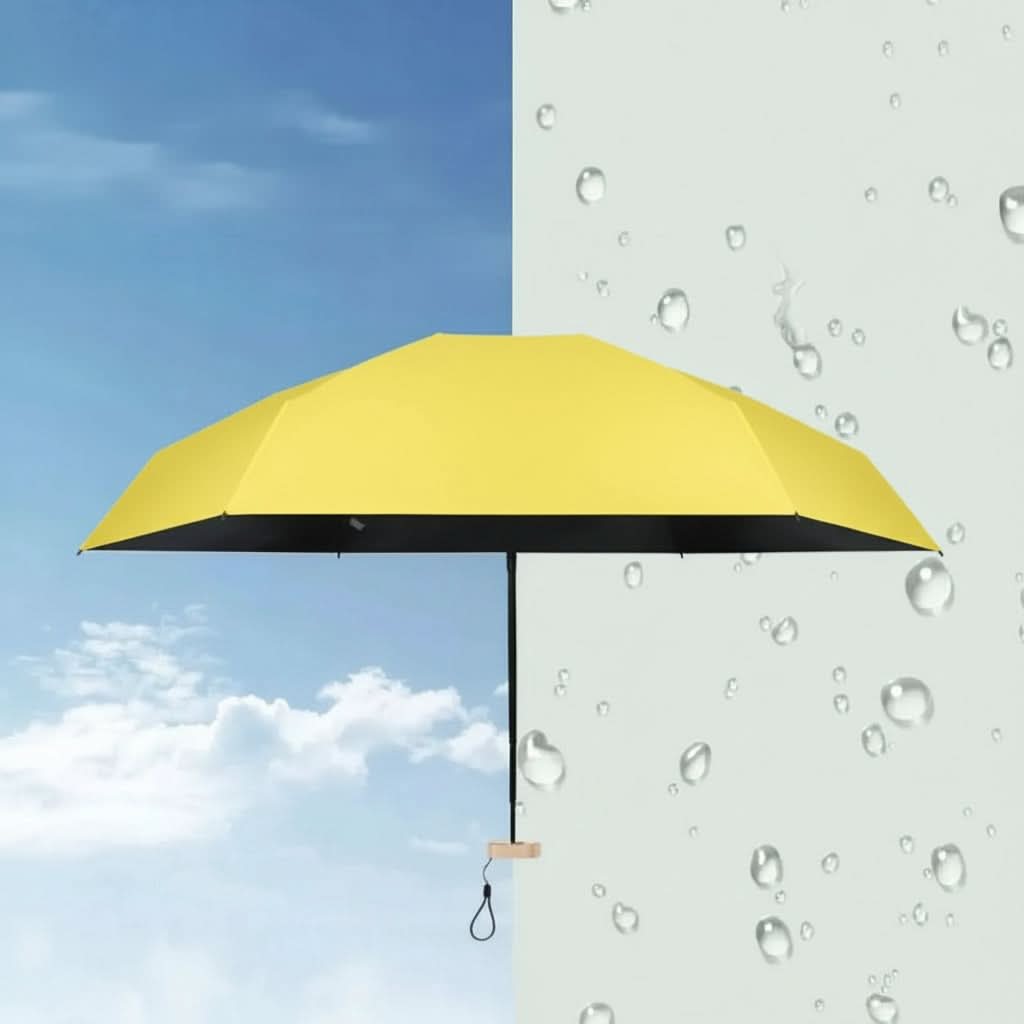 Compact Travel Umbrella – Lightweight Water-Repellent Pocket Umbrella, Only 8.8 oz, 7.5 in Folded, 8 Colors