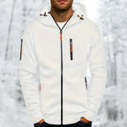 Hommes | Men's Jacket | Full Zip with Multiple Pockets White
