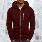 Hommes | Men's Jacket | Full Zip with Multiple Pockets Red