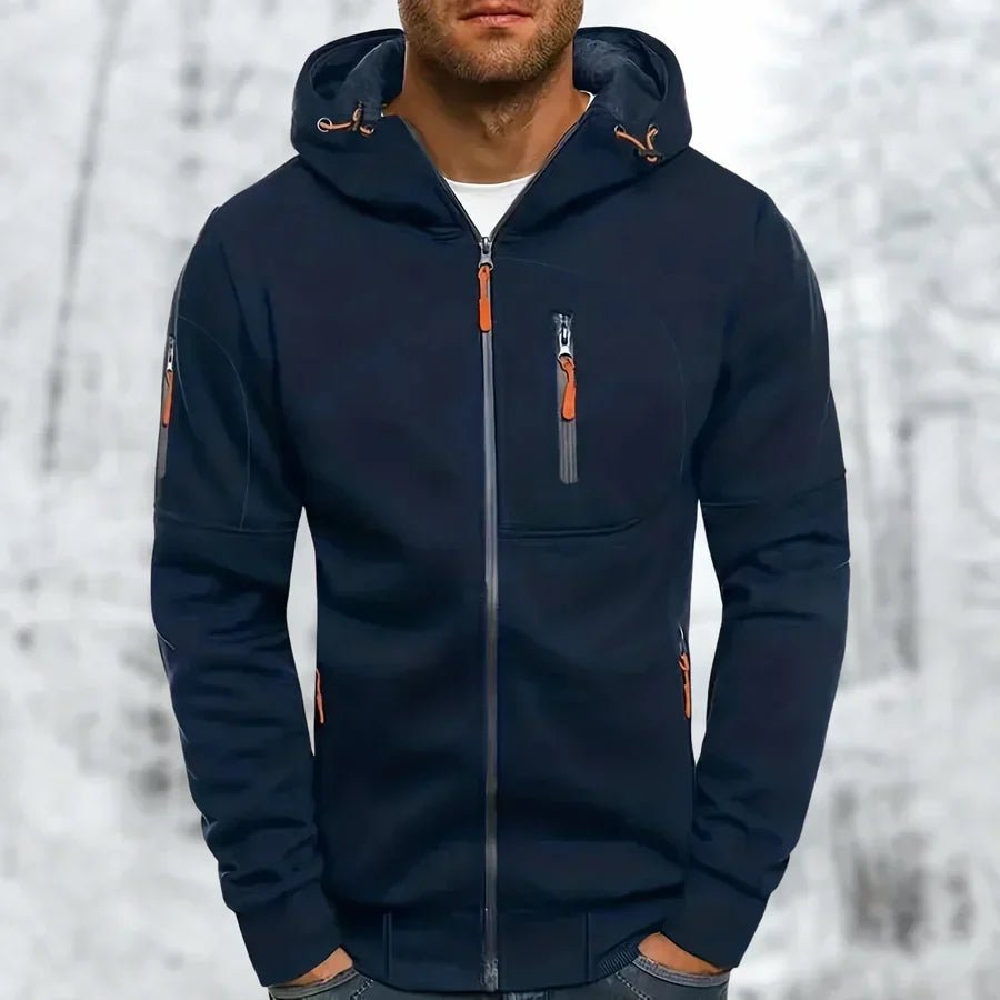 Hommes | Men's Jacket | Full Zip with Multiple Pockets Navy blue