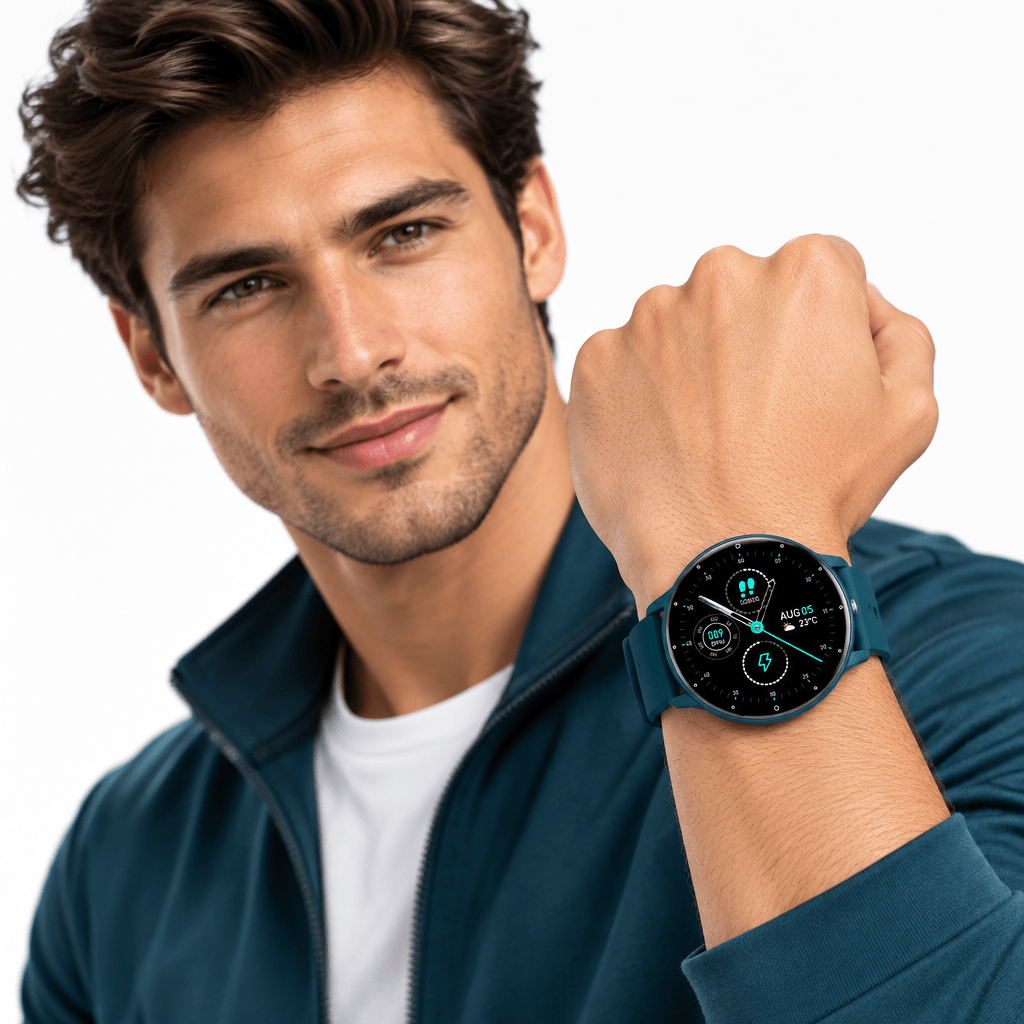 Ultra-Thin Smartwatch – Slim Fitness Watch with Heart Rate, Steps & Sleep Tracking, IP67, 3 Colors – SlimLine Fit