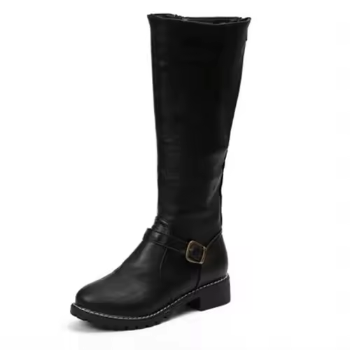 Bersh | Boots For Women | Knee High Flat Heel With Buckle Strap