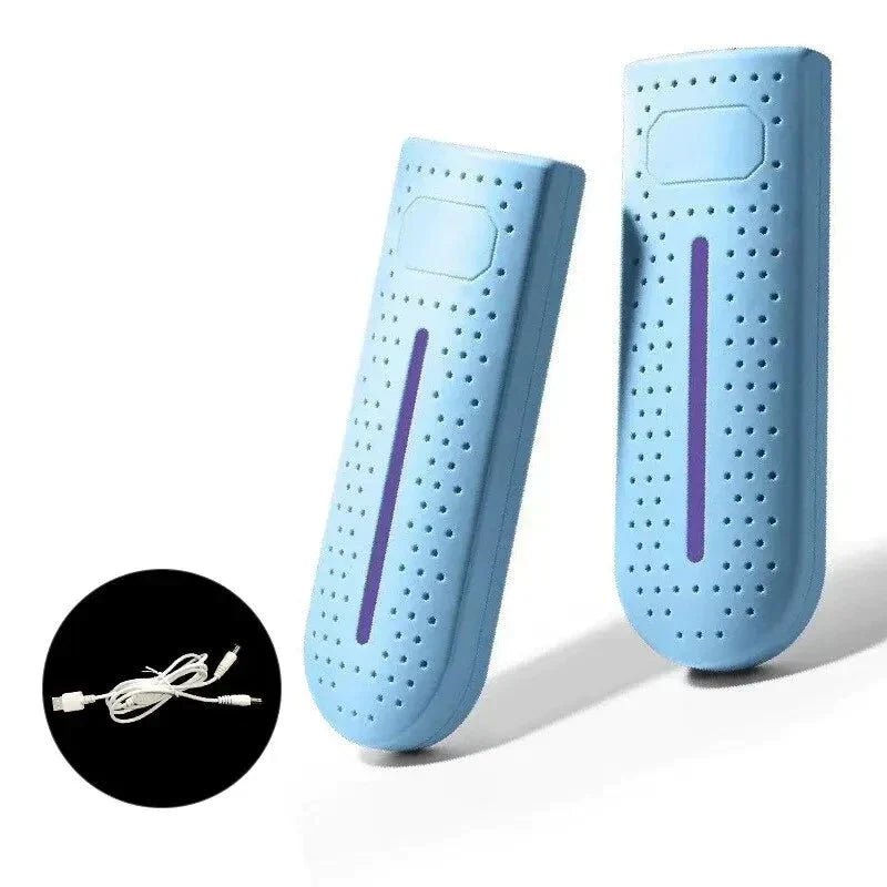 Portable Shoe Dryer with UV Light – Electric Boot Dryer up to 149°F, Plug or USB Powered, 12W, 3 Colors Blue USB