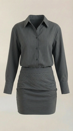 Sabrina Pinstripe Two-Piece Skirt Set 4