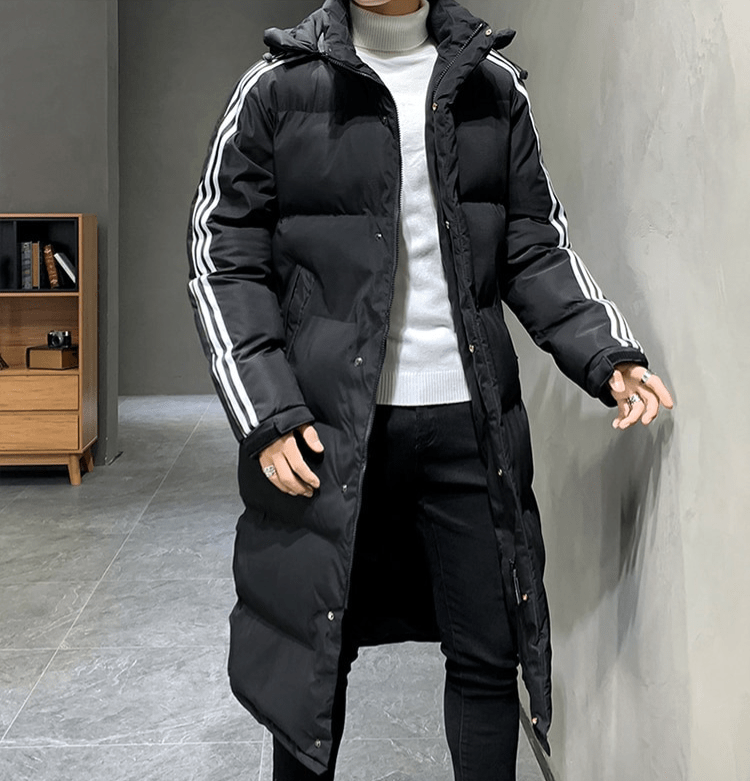 Nisyros | Long Hooded Winter Coat for Men | Ideal for the Cold Season