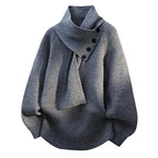 Damaris | Women’s Sweater | Scarf-Style Neckline Gray