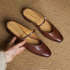 Sahara | Women’s Mary Jane Genuine Leather Mules – Chic Slip-On Loafers & Refined Artisan Cushion 2