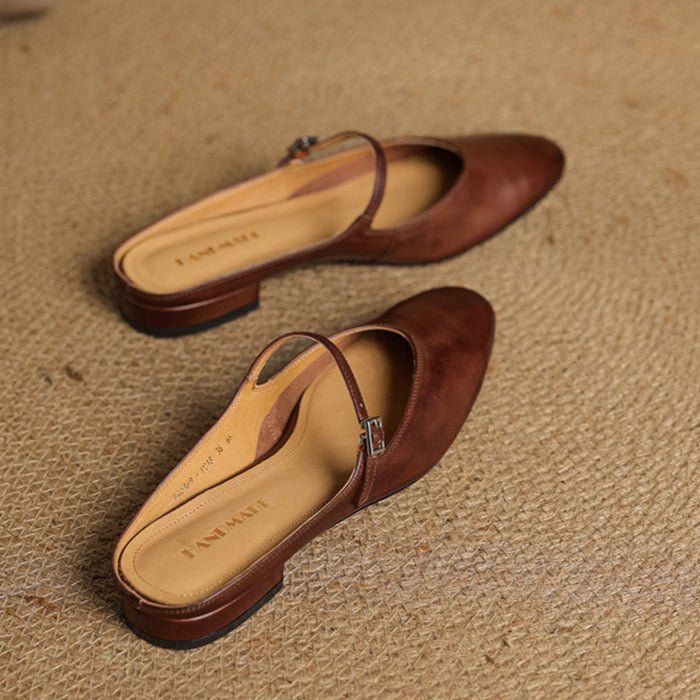 Sahara | Women’s Mary Jane Genuine Leather Mules – Chic Slip-On Loafers & Refined Artisan Cushion 4