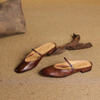 Sahara | Women’s Mary Jane Genuine Leather Mules – Chic Slip-On Loafers & Refined Artisan Cushion 8