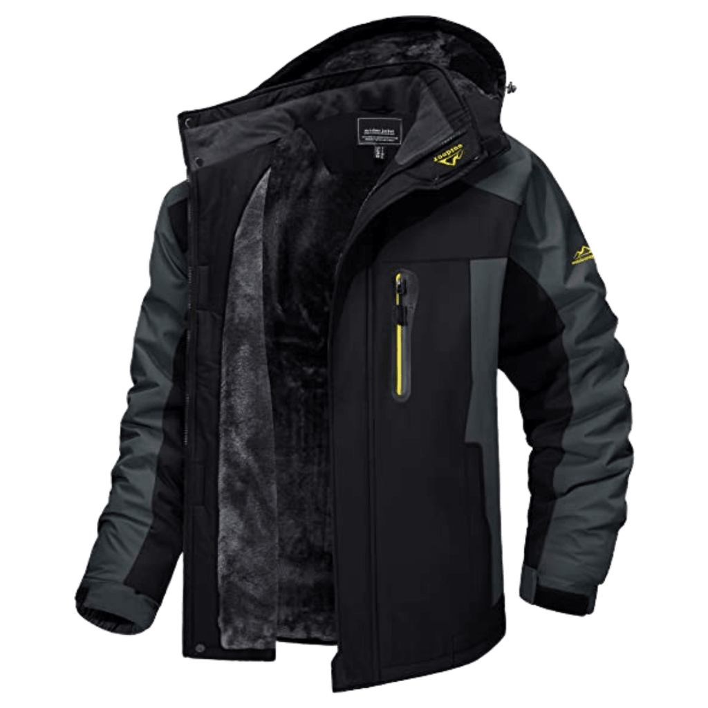 Zipari | Men's Jacket | Hooded with Multiple Pockets Black